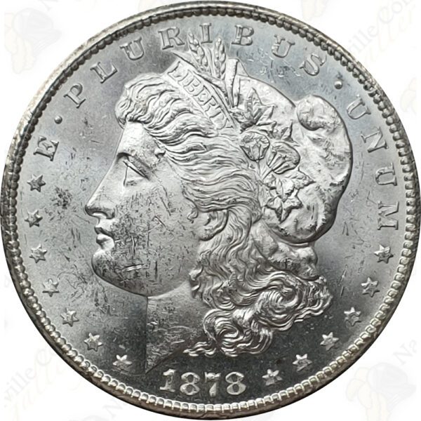 1878-CC Morgan Silver Dollar, Raw Uncirculated