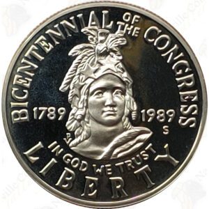 1989 Congressional 3-pc gold and silver commemorative set