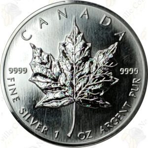 1999 Canada 1 oz .9999 fine silver Maple Leaf