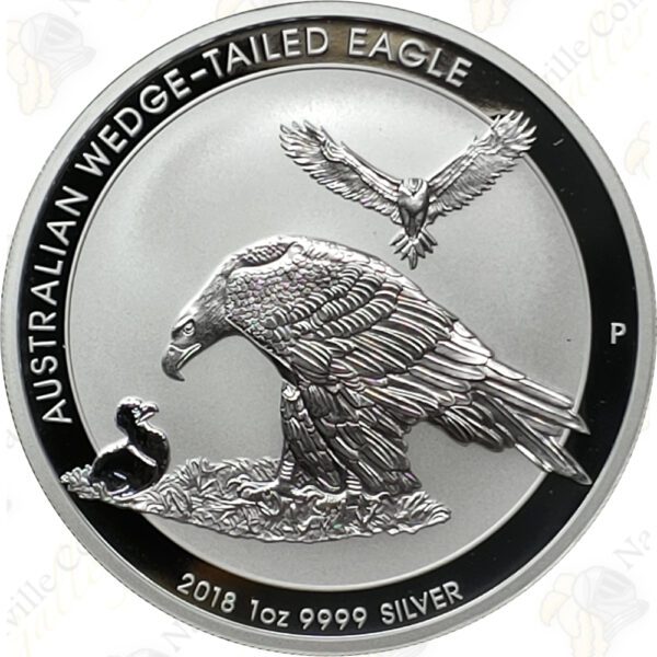 2018 Australia 1 oz .9999 fine silver Wedge-Tailed Eagle