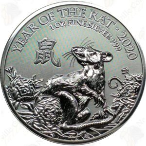 2020 Great Britain Lunar Series Year of the Rat - 1 oz