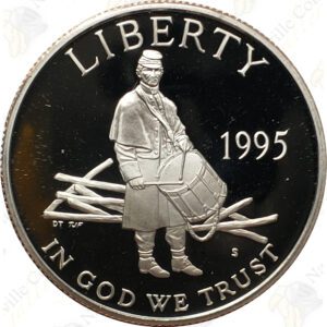 1995 Civil War Battlefield 3-coin Commemorative Proof Set