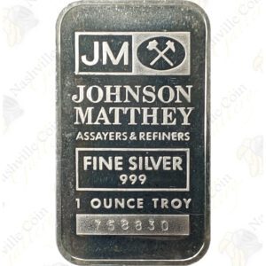 Johnson Matthey 1 oz .999 fine silver bar