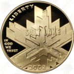 2002 Salt Lake Olympic Winter Games $5 Proof