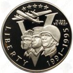 1991-1995 World War II 3-pc Commemorative Gold and Silver Set
