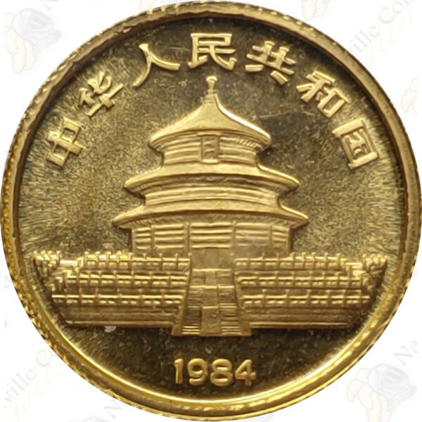 China 1/20 oz gold Panda (random date) - Sealed