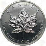 1989 Canada 1 oz .9999 fine silver Maple Leaf