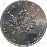 1990 Canada 1 oz .9999 fine silver Maple Leaf