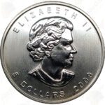 2009 Canada 1 oz .9999 fine silver Maple Leaf
