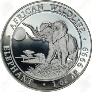 2016 Somalia 1 oz .9999 fine silver Elephant