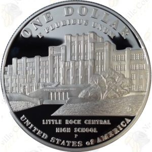 2007 Little Rock Desegregation Commemorative Proof Silver Dollar