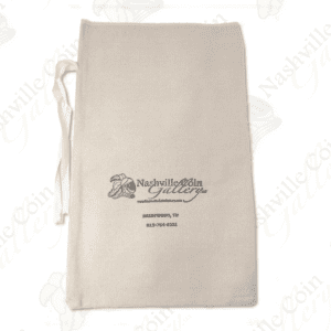 11" x 17.5" Heavy Duty Canvas Coin Bag, Nashville Coin Gallery, LLC