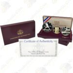 1992 Olympic 3-Coin Proof Gold and Silver Set