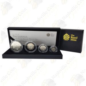 2010 Great Britain 4-coin Silver Britannia Proof Set