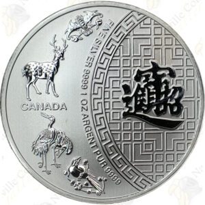 2014 Canada 1 oz .9999 fine silver Five Blessings