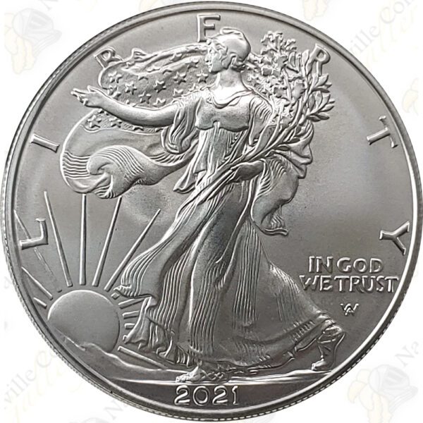 2021-W (Type 2) Burnished Uncirculated Silver Eagle