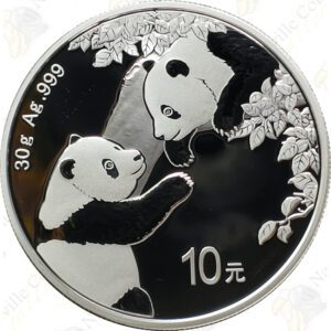 2023 30 gram CHINESE SILVER PANDA - 10 YUAN - UNCIRCULATED