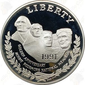 1991 Mount Rushmore Olympic 3-coin commemorative proof set