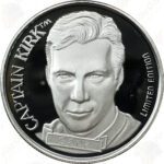 1991 Paramount Pictures "Star Trek": Captain Kirk 1 oz .999 fine silver