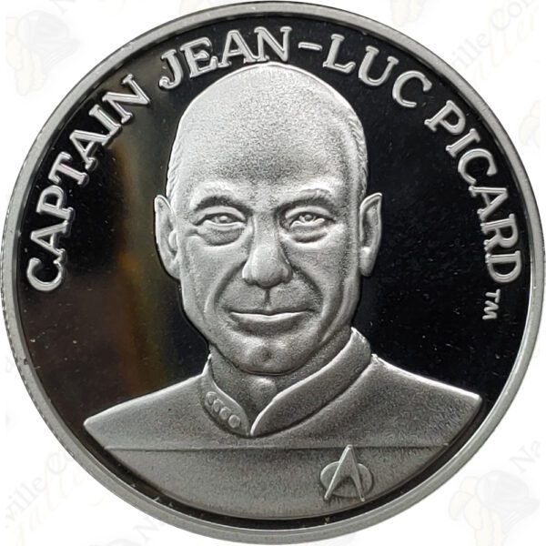 1993 Paramount Pictures "Star Trek": Captain Jean-Luc Picard 1 oz .999 fine silver