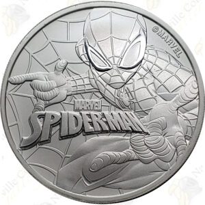 2017 Tuvalu 1 oz .9999 fine Marvel Spiderman