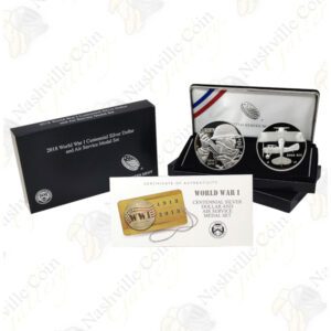 2018 WW1 U.S. Air Force Silver Coin & Medal Set