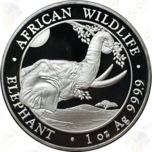 Somalia Silver Wildlife Coins (No Privy)