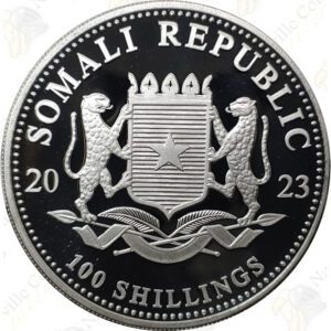 2023 Somalia 1 oz .9999 fine silver Elephant