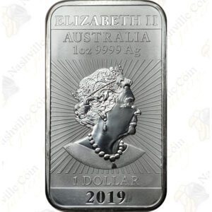 2019 Australia 1 oz .9999 fine silver Dragon bar