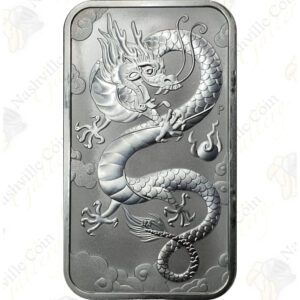 2019 Australia 1 oz .9999 fine silver Dragon bar