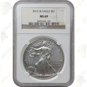 2012-W Burnished Uncirculated American Silver Eagle - NGC MS69