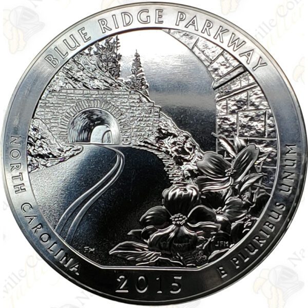 2015 Blue Ridge Parkway 5 oz. ATB Silver Coin - BU