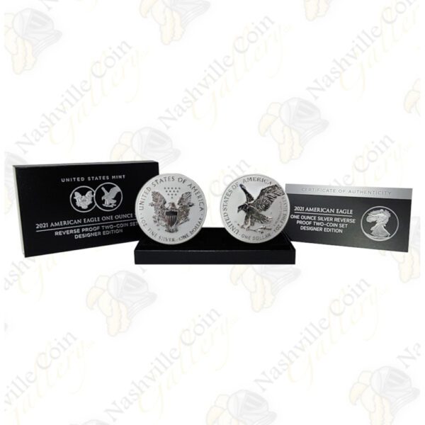 2021 Reverse Proof 2-coin American Silver Eagle Set