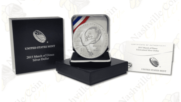 2015 March of Dimes Commemorative Uncirculated Silver Dollar