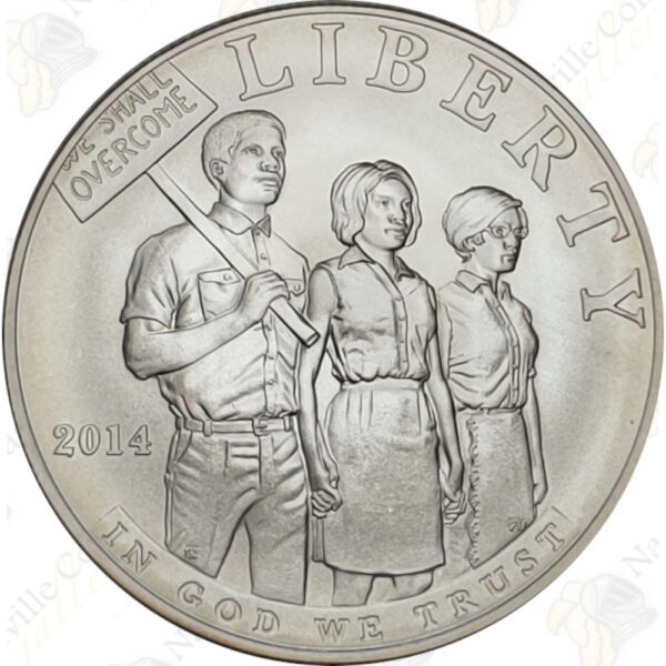 2014 Civil Rights Act Commemorative Uncirculated Silver Dollar