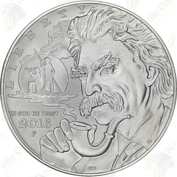 2016 Mark Twain Commemorative Uncirculated Silver Dollar