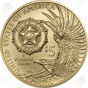 2019 American Legion Commemorative BU Gold $5