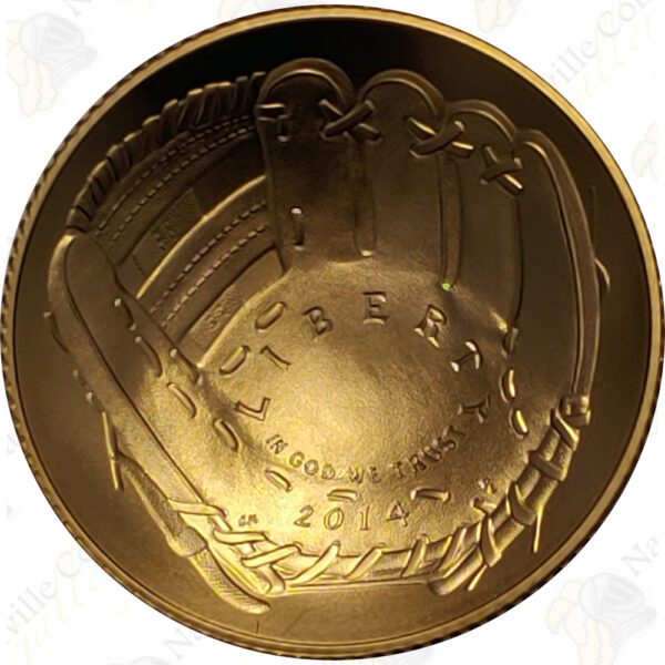2014 Baseball Hall of Fame Commemorative BU Gold $5