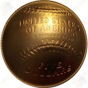 2014 Baseball Hall of Fame Commemorative BU Gold $5