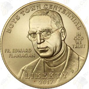 2017 Boys Town Commemorative BU Gold $5