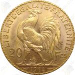 France 20 Francs Gold Rooster -- .1867 oz pure gold