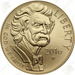 2016 Mark Twain Commemorative BU Gold $5
