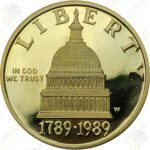 1989 Congressional $5 gold commemorative coin