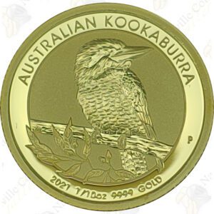 2021 Australia 1/10 oz .9999 fine gold Kookaburra (random date)