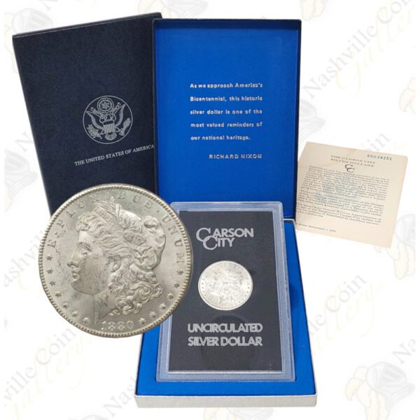 1880-CC GSA Morgan Silver Dollar w/box and COA