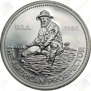 1986 Engelhard 1 oz .999 fine silver Prospector