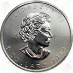 2018 Canada 1 oz .9999 fine silver Maple Leaf