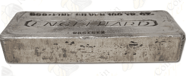 Engelhard 100 oz .999+ fine silver bar