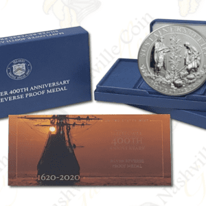 2020 US Mint Mayflower 400th Anniversary Silver Reverse Proof Medal