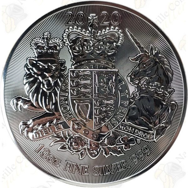 2020 Great Britain 10 oz .999 fine silver Royal Arms